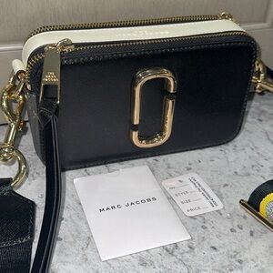 Marc Jacobs Women's The Snapshot Cross Body Black Multi AUTHENTIC NEW